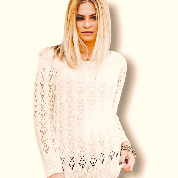 ✌🏼 #2020 Open Weaved Knitted Off Shoulder Sweater Top - Picture 13 of 17